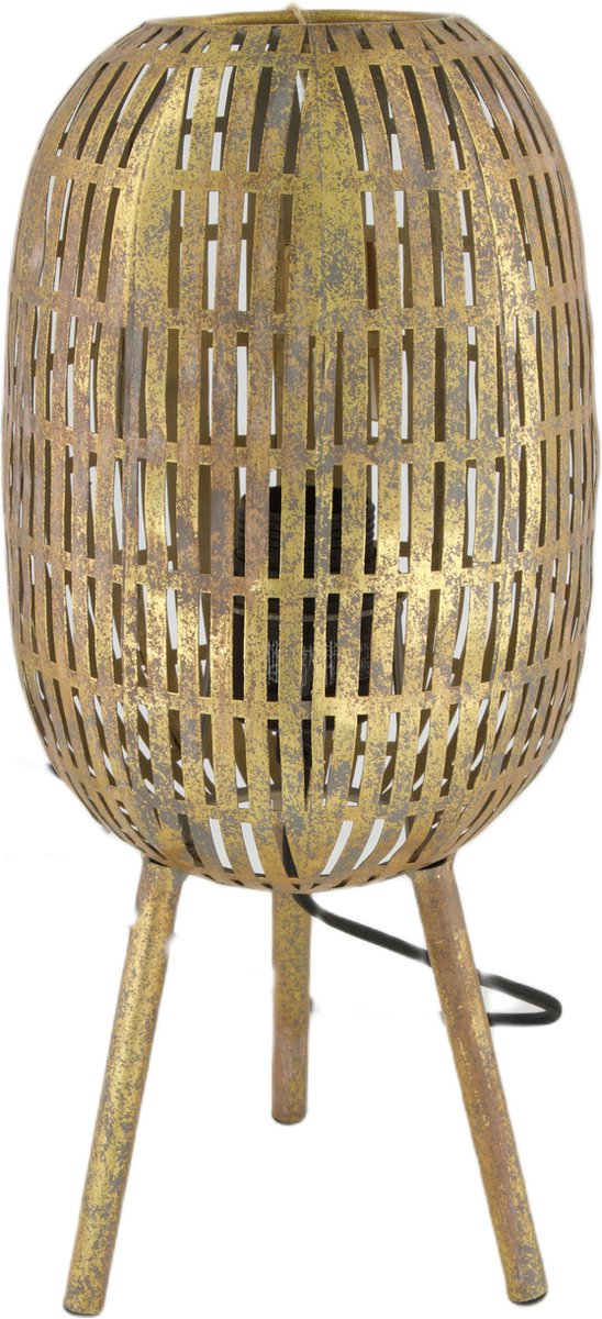 DKNC - Tafellamp Pisa - Metaal - 17x17x38cm - Goud
