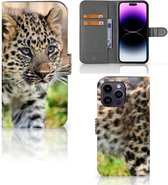 GSM Hoesje iPhone 15 Pro Max Beschermhoesje met foto Baby Luipaard