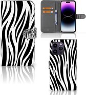 Beschermhoesje iPhone 15 Pro Max Smartphone Hoesje Zebra