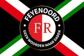 Feyenoord Vlag - Geen Woorden Maar Daden - Rotterdam - Voetbal - Groot - 150x100cm - Zonder Stok - Limited Edition - Snelle Levering - Gratis Verzending