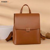 Power-8® : Mini sac à dos en cuir végétalien marron pour femme - Sac à dos Mode - Sac à dos en Cuir - Sac à dos pour femme petit - Sac à dos pour ordinateur portable pour femme
