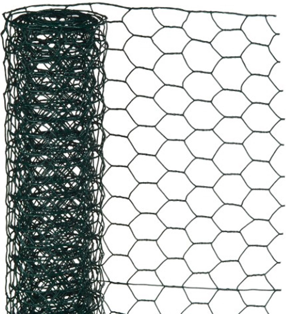 Nature Schermgaas - groen - geplastificeerd staal - 50 x 250 cm - zeskantig maaswijdte 25 x 25 mm - Nature