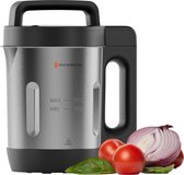 KitchenBrothers Soup Maker - Blender - jusqu'à 800W - 1,2L - Acier Inox/ Zwart