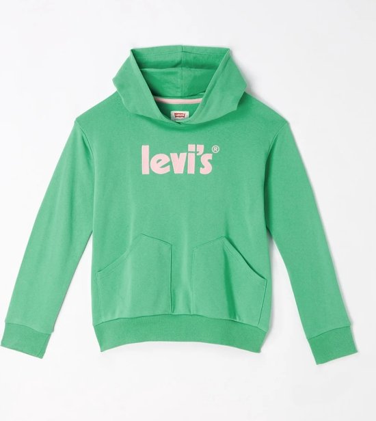 Levi's Hoodie met logoborduring - Groen - Maat 152