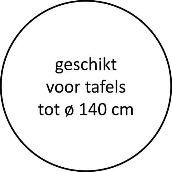 Wicotex - Tafelzeil - Tafelkleed - Kleitegels - Rond 160cm - Afneembaar - Afwasbaar