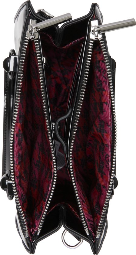 LIU JO Handtas Schoudertas Manhattan Satchel Double Zip Nero Zwart