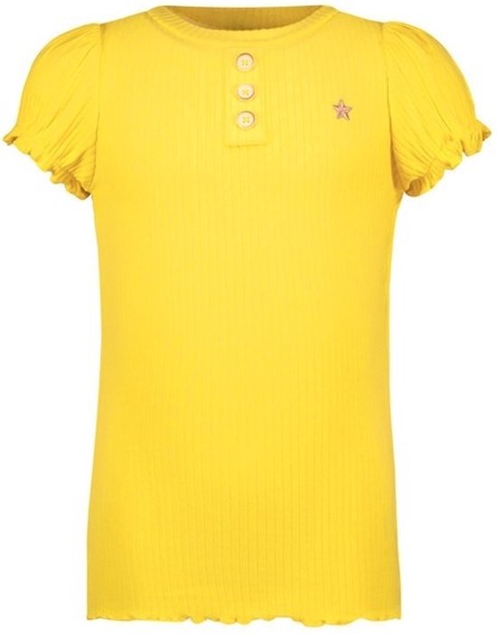 Like Flo Solid Rib Ss Tee T-shirts & T-shirts Filles - Chemise - Jaune - Taille 116