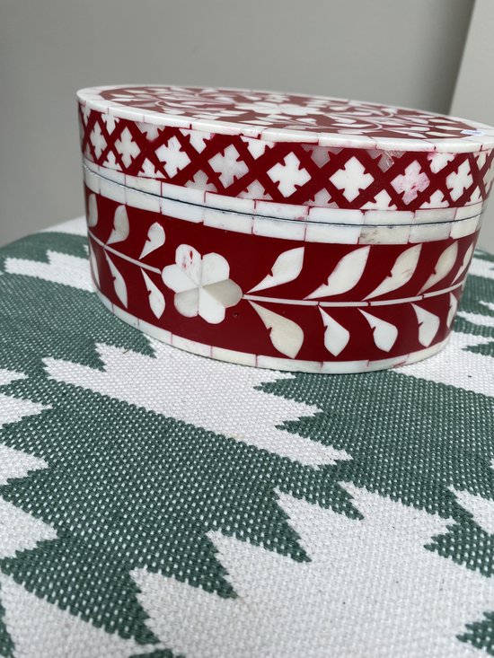 Inlay Doos Decoratieve doos bone inlay ovaal meerdere kleuren verkrijgbaar | bol