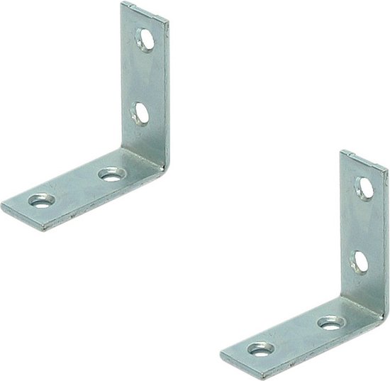 5x Coins de chaise / supports d'angle en acier galvanisé - 4 x 1,5 cm - Coins de raccordement pour connexion bois - Connecteurs d'angle / Profilés d'angle / Coins de renfort