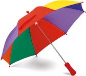 Gekleurde paraplu voor kinderen 68 cm - Manueel - Paraplus/ regenbescherming