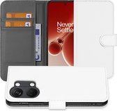 Book Case Telefoonhoesje voor de OnePlus Nord 3 Wit met Pasjeshouder