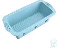 ZijTak - Cake bakvorm - Silicone - Bananen brood - Gebak - Taart - Rechthoekig - Koekjes - Dessert - Koekjes - Brownie - Goede kwaliteit - Anti kleeflaag - Bakken - Pastel blauw