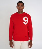 Sweater Nummer 9 - Rood - Maat L - Heren Trui