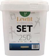 Levelit - Levelling kit - 250 stuks - 1.5mm - Tegel Levelling Systeem - Nivelleersysteem