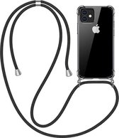 Hoesje geschikt voor iPhone 12 Pro Max - Backcover - Flexibel - Koord - TPU - Transparant