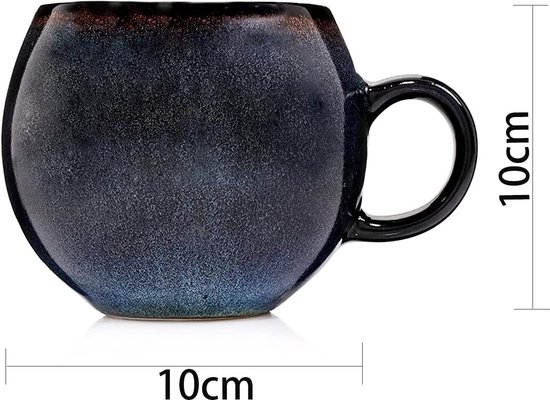 Grote Keramische Koffiebeker, Grote Koffiekop 600ml Keramische Theekop, Grote Ontbijtschalen met Handvat Thee Kop Beker Porselein Grote Koffiekop Cappuccinokop XXL Kop