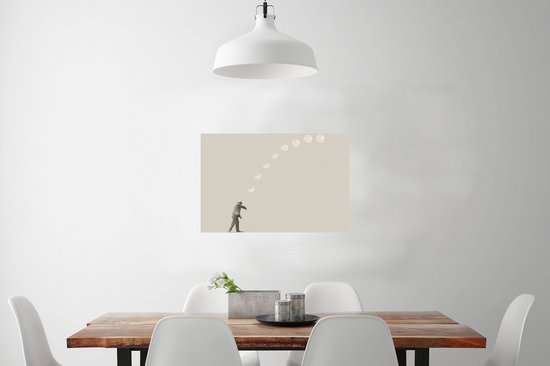 Affiche Vintage - Lune - Homme - 60x40 cm