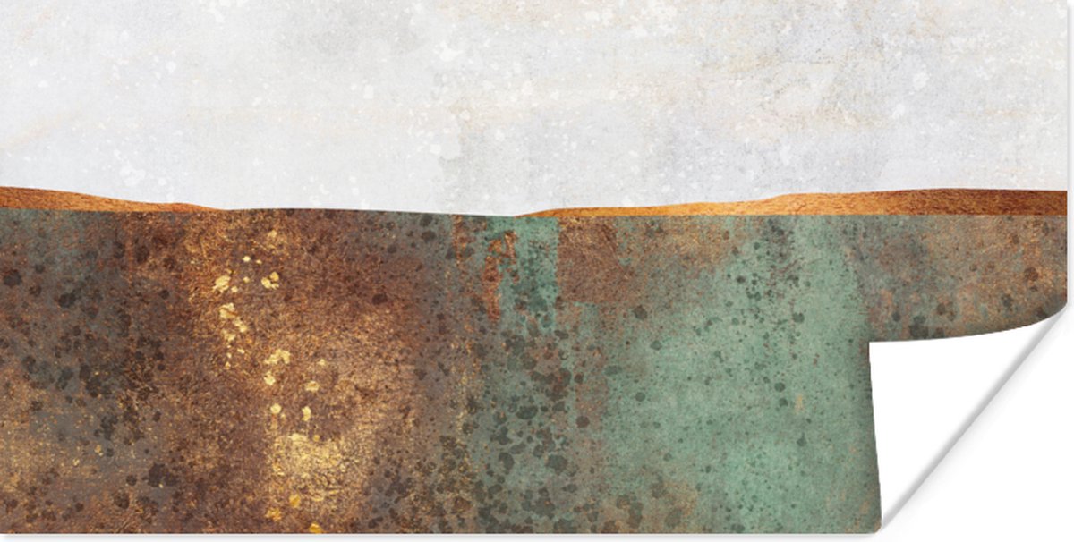 Poster Abstract - Luxe - Goud - 120x60 cm