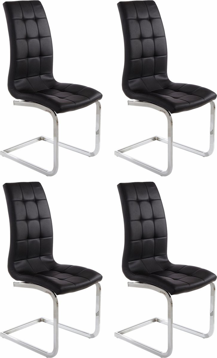 Lola-Stoel - Set van 4 - Zwart