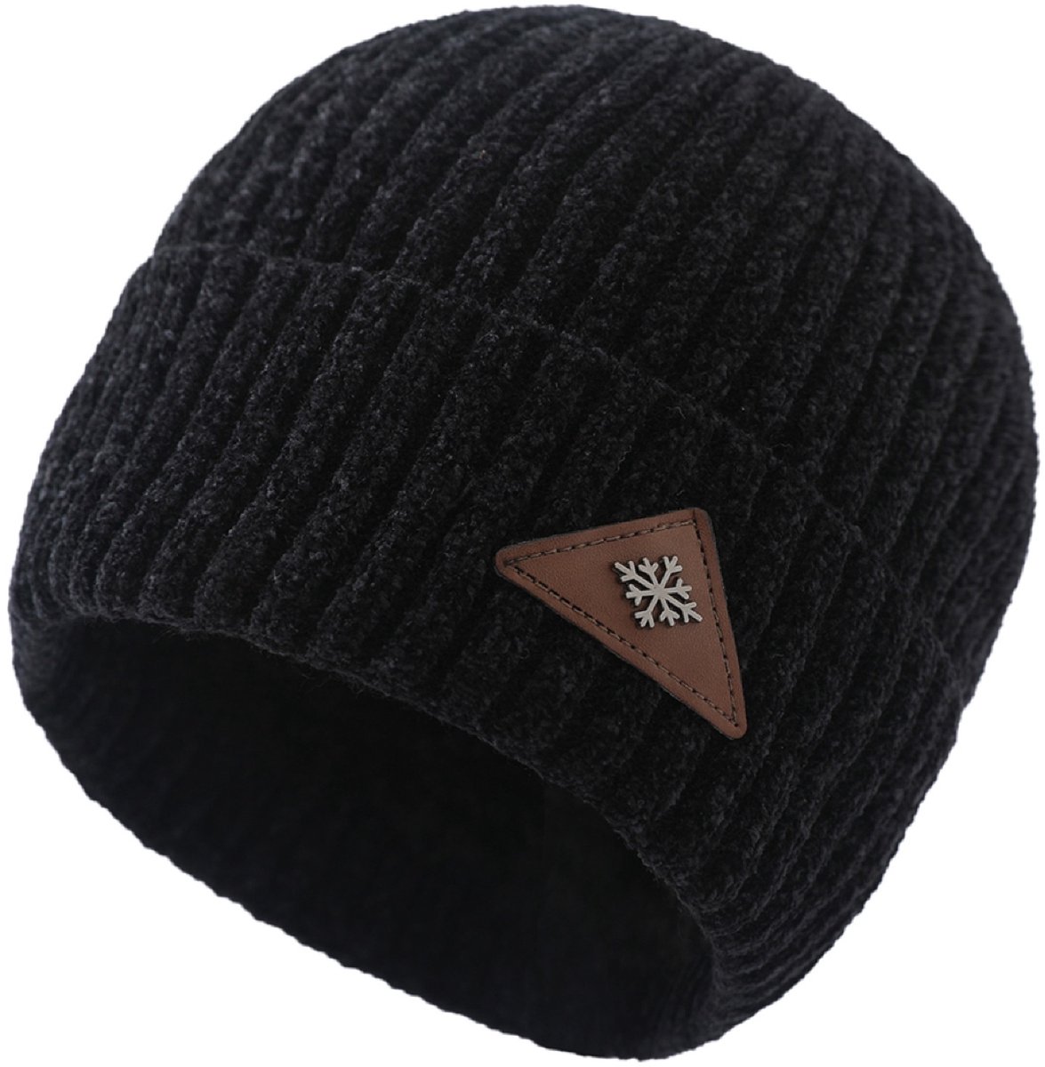 Su.B.dgn Muts- Muts Heren- Muts Dames- Beanie- Fleece Voering- Ski Muts- Elastische- One Size- Zwart