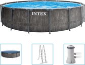 INTEX - Greywood - Prism - Frame - Zwembadset - Premium - 457x122 - cm
