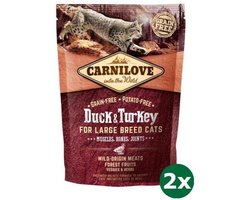 Carnilove duck / turkey large breed kattenvoer 2x 6 kg