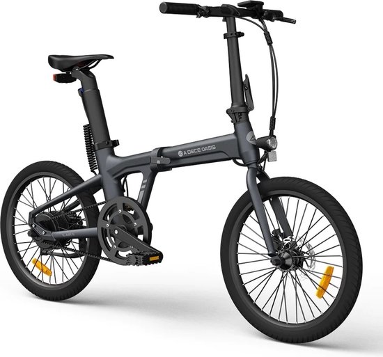 ADO Air 20 Elektrische vouwfiets Grijs - 16kg - EU Goedgekeurd - 250W - 25km/u - 100km range - samsung batterij - hydraulische schijfremmen - torque sensor - koolstof riem