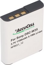 AccuCell-batterij geschikt voor Sony DSC-H3-batterij NP-BG1