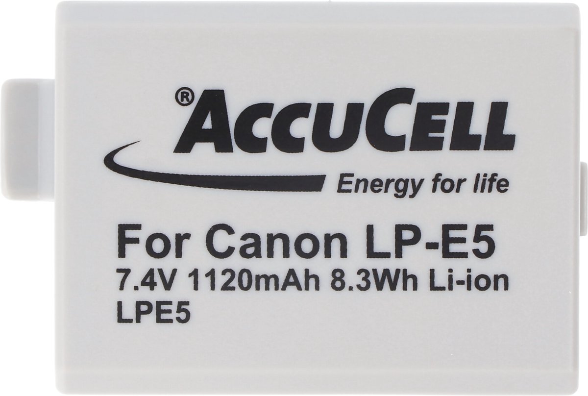 AccuCell-batterij geschikt voor Canon EOS-450D-batterij
