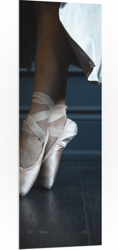 PVC Schuimplaat - Ballerina aan het Dansen op Spitzen - 50x150 cm Foto op PVC Schuimplaat (Met Ophangsysteem)
