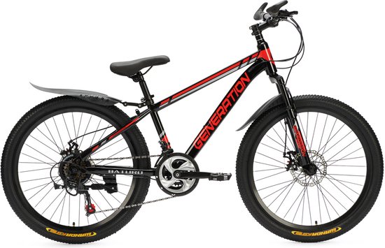 Generation Baturo mountainbike 24 inch - Rood - Spatborden