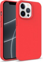 iPhone 15 Plus Eco Hoesje - Flexibel Telefoonhoesje Bio Degradable - Mobiq Flexibel Eco Hoesje rood - Geschikt voor iPhone 15 Plus