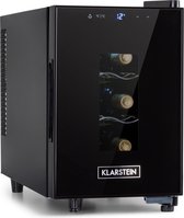 Klarstein Bellevin 6 Uno Wijnkoelkast - 17 Liter - 11-18 °C - LED Verlichting - Touch bediening - Single zone - Zwart