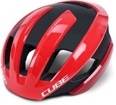 CUBE Fietshelm Heron - Racefietshelm - MIPS - 9 Ventilatiegaten - Verstelbaar - EPS triple in-mould - Glans Rood - 52-57 cm - M