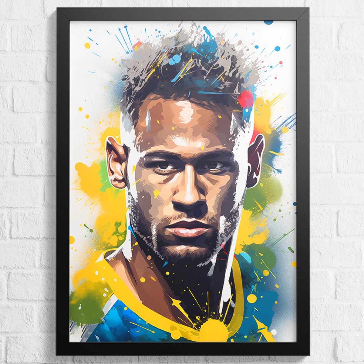 Kleurmedia Neymar Poster - Voetbal Poster - Sport - Graffiti Art - Geschikt om in te lijsten - 61 x 91,5 cm (A1+) Neymar Jr