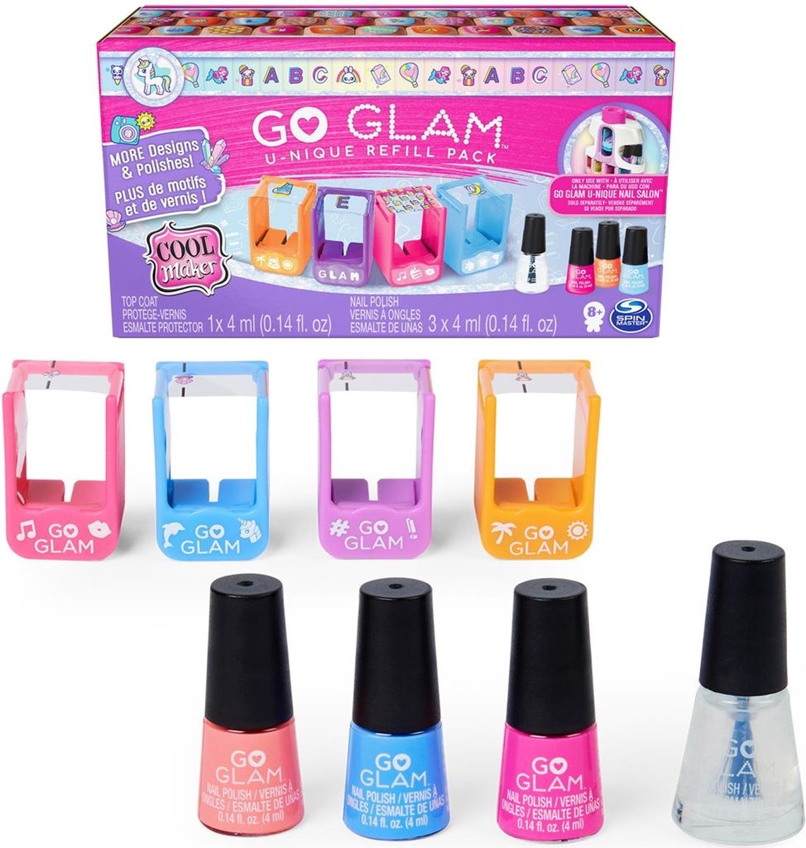 COOL MAKER - Go Glam U-nique Nail Salon - 6061175 - Machine à ongles pour  enfant Avec Vernis - 120 motifs à réaliser pour Manucure
