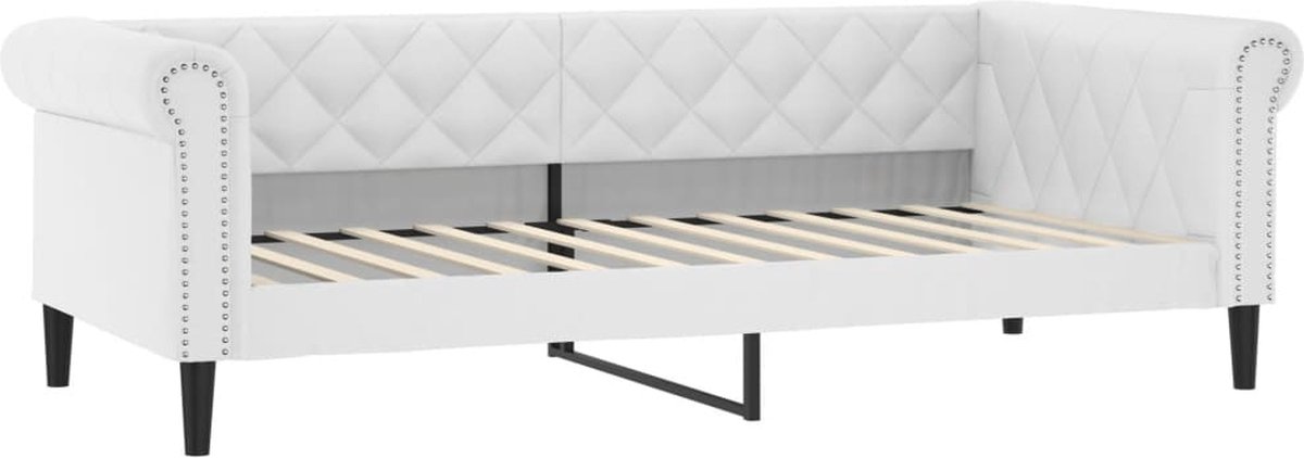 vidaXL Slaapbank - 80x200 - cm - kunstleer - wit