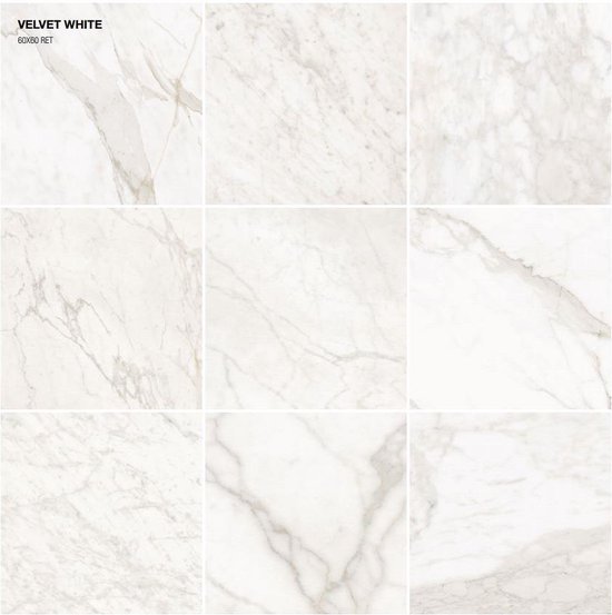Velvet White 60x60 rett | bol