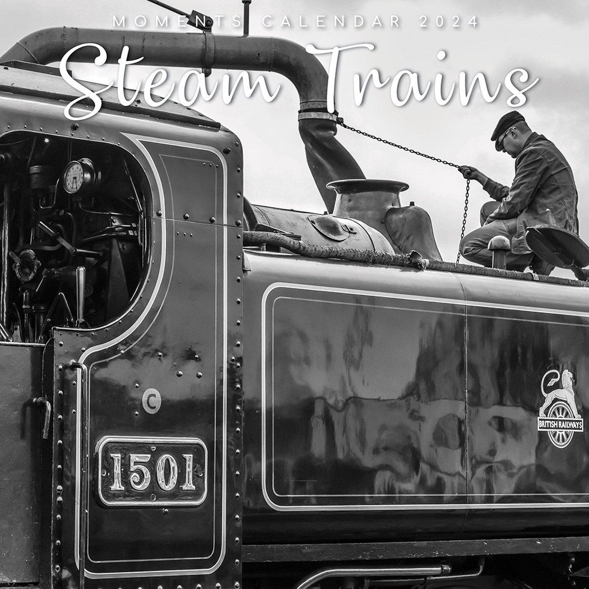 Steam Trains Kalender 2024 Black and White