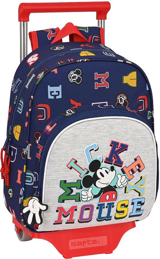 Schoolrugzak Met Wielen Mickey Mouse Clubhouse Only One Marineblauw 28 X 34 X 10 Cm Bol 