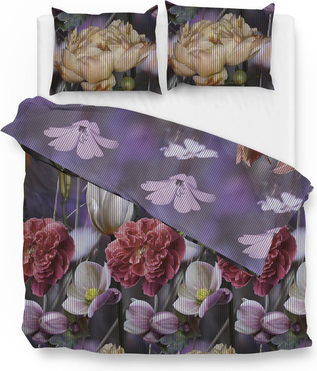 Zo!Home Mischa Dekbedovertrek - Lits-jumeaux - Lits-jumeaux (260x200/220 cm + 2 slopen) - Purple