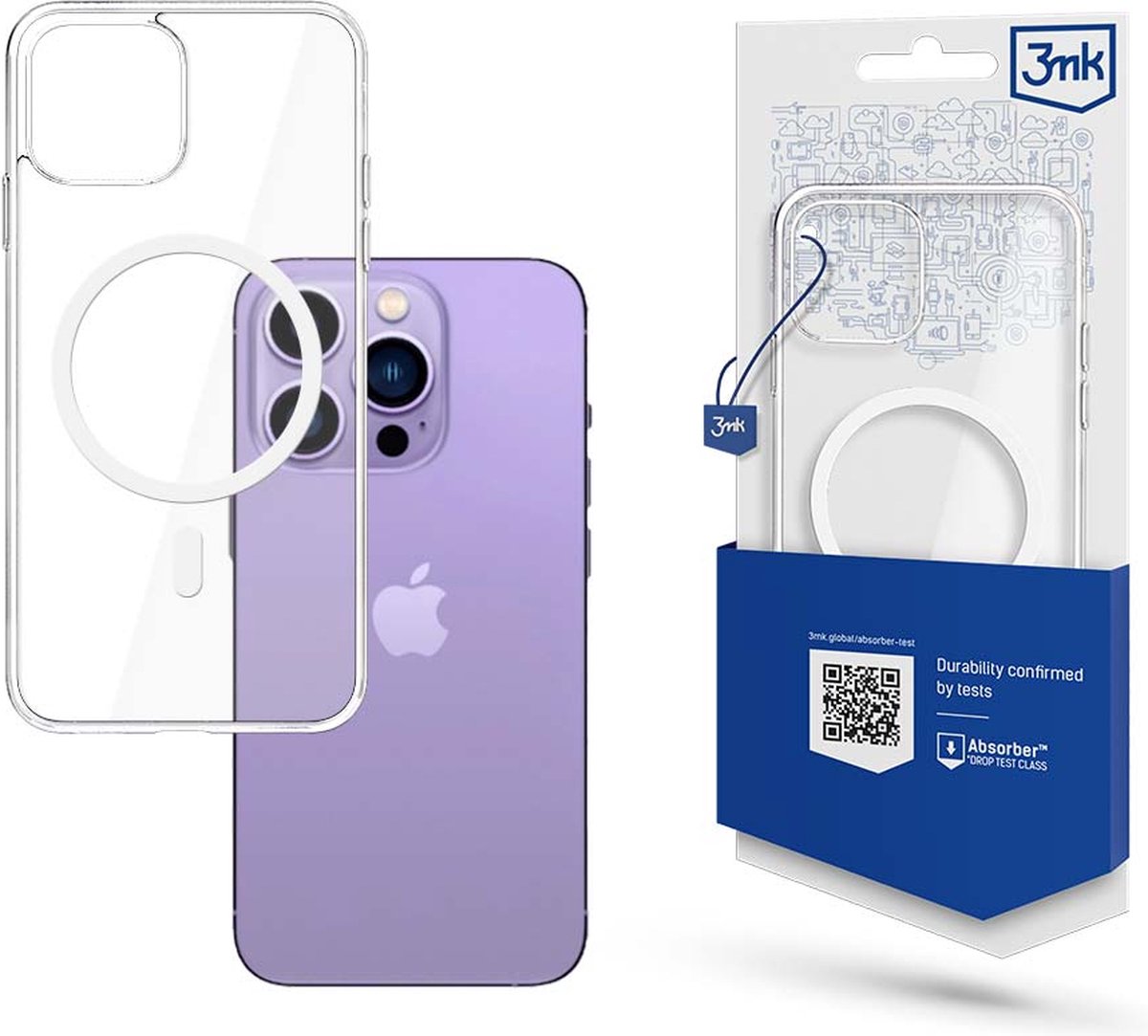 3mk - iPhone 14 Pro - Mag Safe - Telefoonhoesje - Transparant