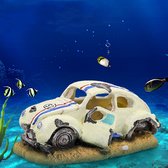 Natuurgetrouw Aquariumdecor- Verzonken auto op Zeebodem - Levendig en Duurzaam - Perfect voor Onderwaterlandschappen 17*9*8cm