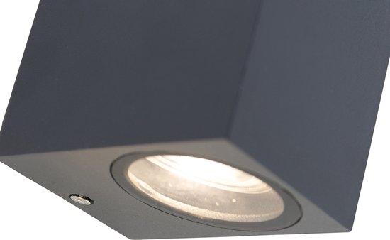 QAZQA Baleno I - Applique - 1 lampe - 65 mm - anthracite