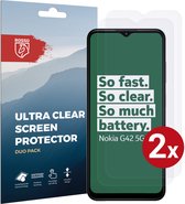 Rosso Screen Protector Ultra Clear Duo Pack Geschikt voor Nokia G42 | TPU Folie | Case Friendly | 2 Stuks