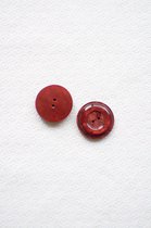 Knoop 12 stuks - rood oranje 20mm - rode knoop met twee gaatjes