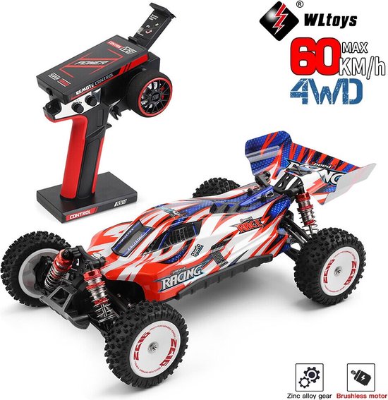 Wltoys 124008 Brushless Motor - Snelle RC Auto - RC Voertuig Volwassenen -  Off Road... | bol