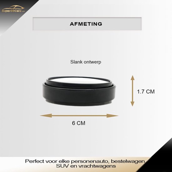 Super50Carz Miroir d'angle mort de voiture - Miroir d'angle mort - Accessoires automobiles - Miroirs automatiques