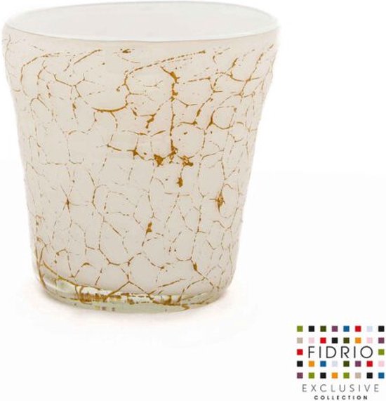 Design Vaas Bouquet - Fidrio CHIFFON TOUCH - glas, mondgeblazen bloemenvaas - diameter 22 cm hoogte 21 cm