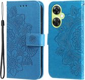 Coverup Mandala Bloemen Book Case - Geschikt voor OnePlus Nord CE 3 Lite 5G Hoesje - Blauw